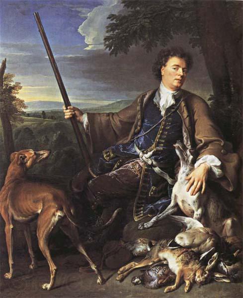 Francois Desportes Portrait of the Artist in Hunting Dress